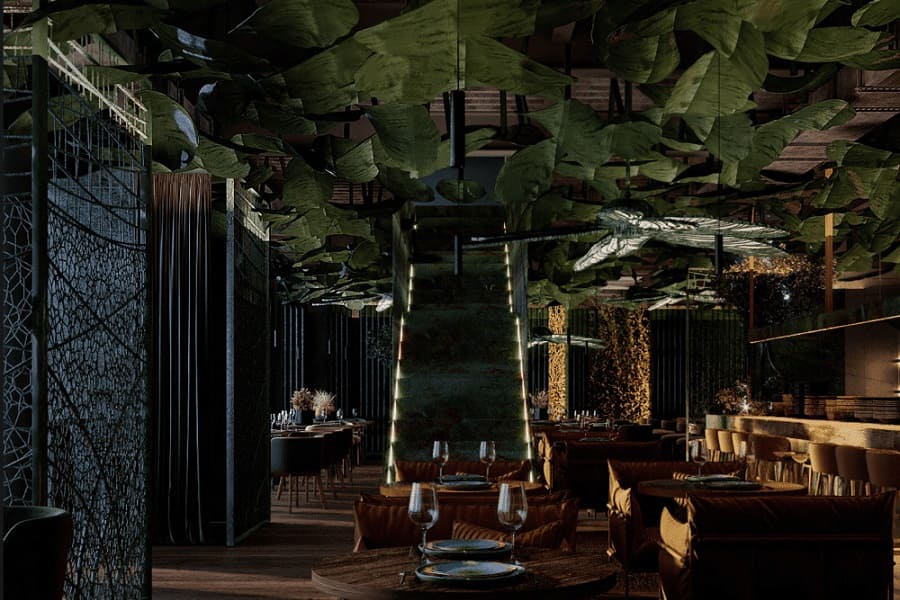 restoran dragonfly izakaya 8 Интерьер в Dragonfly Izakaya 4